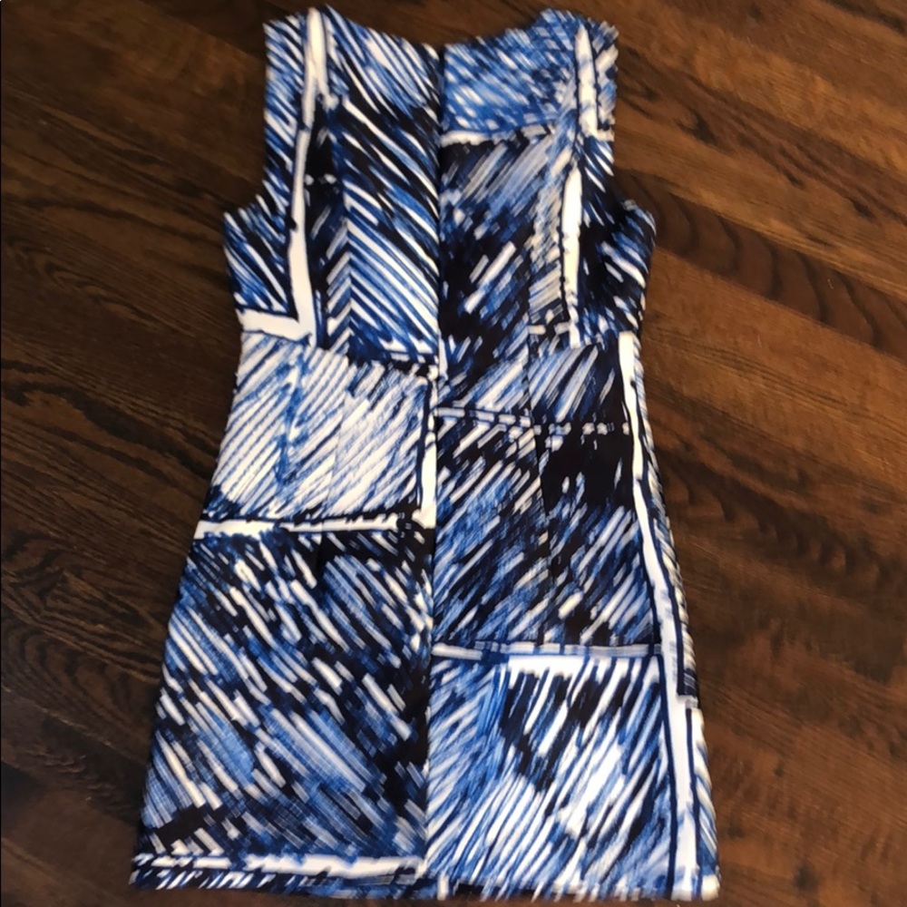 Milly Scribble shift dress blue/black size 4 - Picture 4 of 4